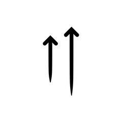 Hand drawn curved arrow 