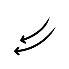 Hand drawn curved arrow 
