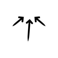 Hand drawn curved arrow 