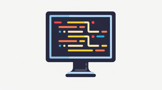 Colorful code on a computer monitor