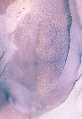 A Symphony of Purple and Silver in Liquid Art