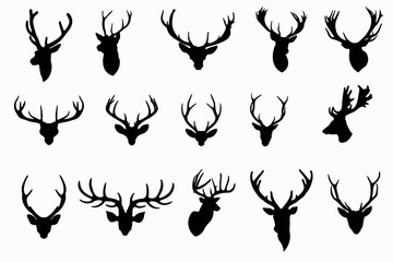 deer head black vector