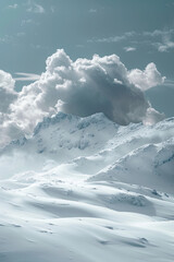HSN TV Commercial: Snowy Mountain Landscape with Crisp Blue Sky, Showcasing a Scenic Winter Wonderland with Sparkling Snow and Majestic Peaks