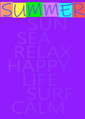 Summer, concept marketing, eye catching banner and copy space.