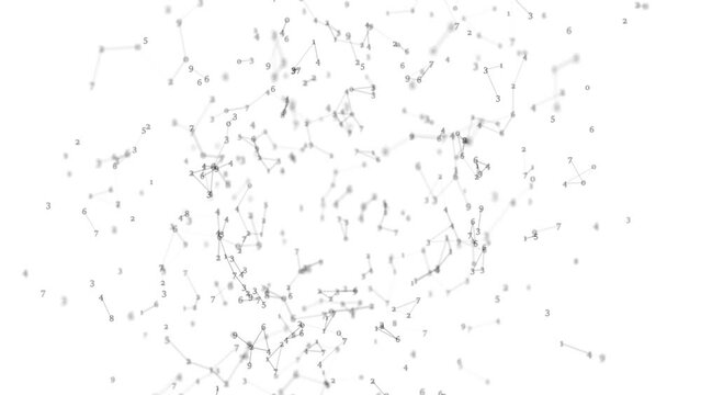 looped animation. generating numbers. the process of generation by neural networks