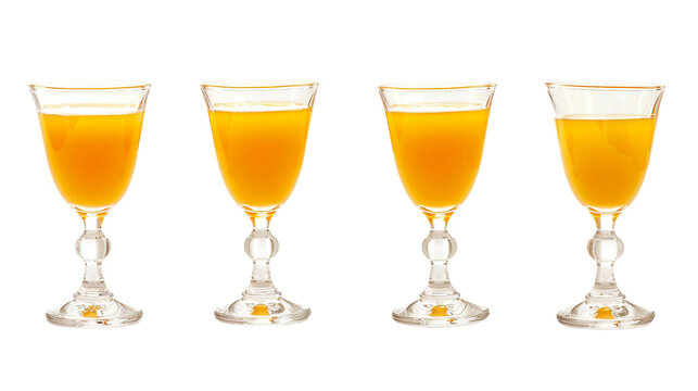 Set of traditional Advocaat liqueur bottles and glasses isolated on transparent background. Perfect for Christmas and festive holiday celebrations. 