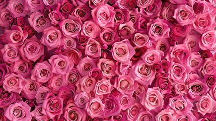 A Wall of Pink Roses