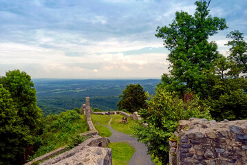 Germany, Königswinter. Landscape in the Siebengebirge, on the Rheinsteig, near the Löwenburg in...