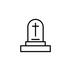 Grave Tombstone Icon Perfect for Memorial and Cemetery Themes