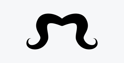Moustache icon set. Collection of lush stylish hipster mustaches.
