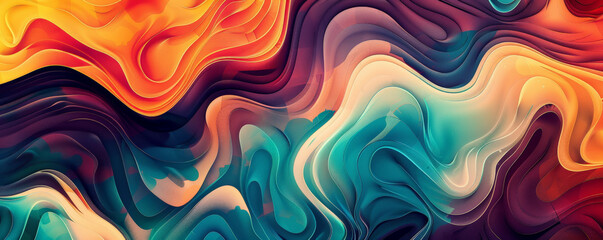 Dynamic abstract background with swirling colors, bold shapes, and textured layers. The energetic, artistic patterns add movement and vibrancy, perfect for creative or expressive designs