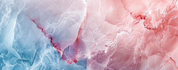 Marble abstract background in soft, pastel shades of pink, blue, and white. The design is delicate and soothing, with subtle, intricate veining