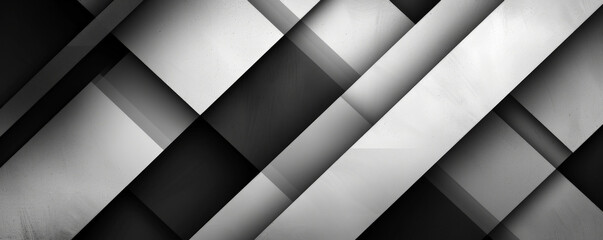 Minimalist black and white geometric background with sharp contrasts, clean lines, and smooth textures. The modern, sophisticated look adds an elegant, contemporary touch to any design element
