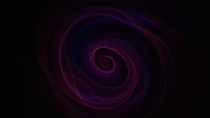 Pink, blue, purple energy spiral animation background. A rotating, moving unknown spiral-shaped object. 