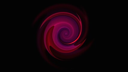 Pink, blue, purple energy spiral animation background. A rotating, moving unknown spiral-shaped object. 