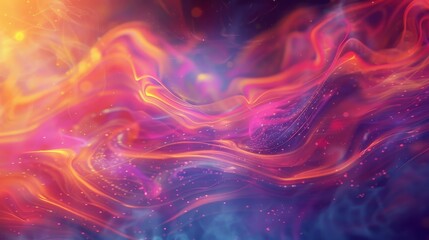 Obraz premium Abstract wallpaper with bright colors particle trails and fluid textures. Amazing wallpaper