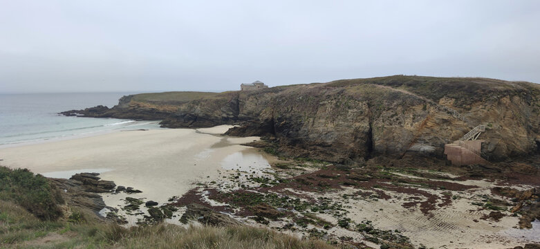 galician coast  clifs in atlantic ocean
