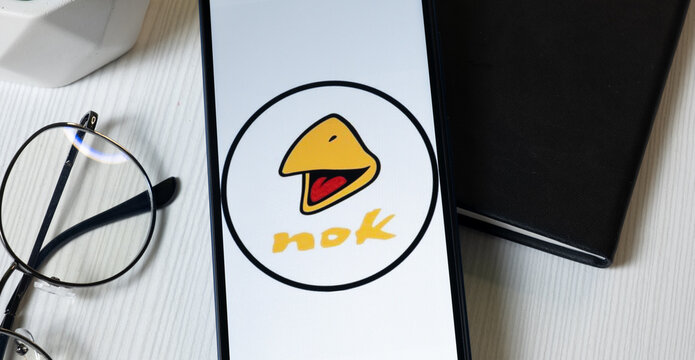 New York, USA - 1 June 2024: Nok Airlines Logo on Phone Screen, Company Icon