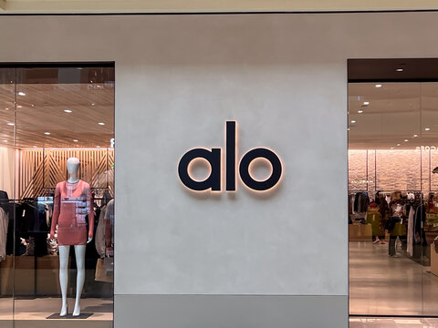Houston, TX, USA - April 6, 2024: An alo clothing store at a shopping mall in Houston,  TX, USA. Creed is the world's oldest luxury fragrance company.