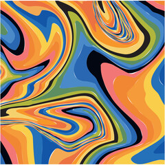 Vector waves marbling pattern. Abstract illustration waves liquid marbel background, pink, purple, wallpaper graphic design.Wavy Swirl Seamless Pattern Groovy Background.	