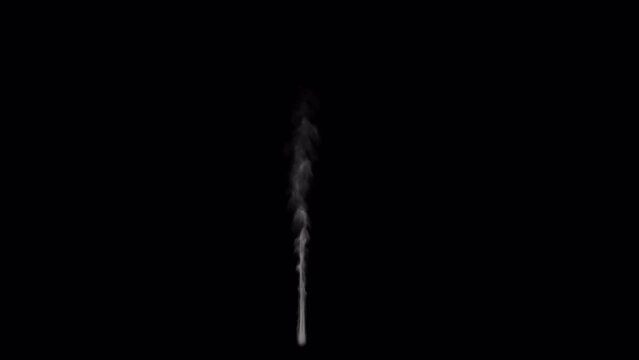 Smoke rising as if from a cigarette, cigar or ash tray with ALPHA CHANNEL for transparency, seamlessly looping video so you can make whatever duration you need, 4k 30p