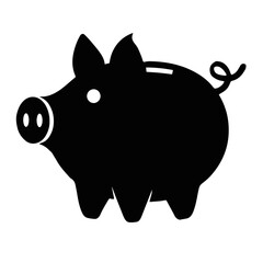 Piggy bank. vector file. isolated. transparent