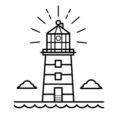 Lighthouse  icon, Lighthouse outline, Lighthouse  vector, ocean svg, ocean cliparts, clipart png, sea creatures, ship svg, Lighthouse SVG, Minimalist Line Art, sea svg, ocean svg, lighthouse, light, s