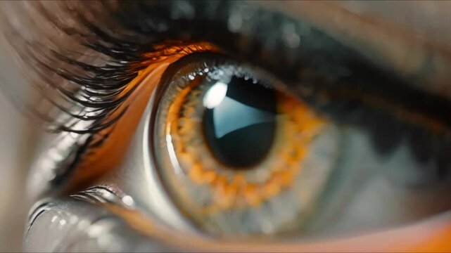 Closeup of a human eye with various eye conditions like keratoconus diplopia and optic nerve damage. Concept Eye Conditions, Ophthalmology, Closeup Photography, Vision Impairment