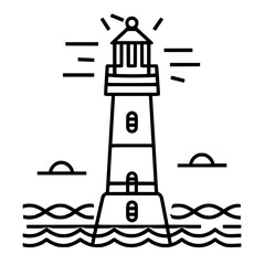 Lighthouse  icon, Lighthouse outline, Lighthouse  vector, ocean svg, ocean cliparts, clipart png, sea creatures, ship svg, Lighthouse SVG, Minimalist Line Art, sea svg, ocean svg, lighthouse, light, s