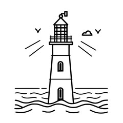 Lighthouse  icon, Lighthouse outline, Lighthouse  vector, ocean svg, ocean cliparts, clipart png, sea creatures, ship svg, Lighthouse SVG, Minimalist Line Art, sea svg, ocean svg, lighthouse, light, s