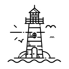 Lighthouse  icon, Lighthouse outline, Lighthouse  vector, ocean svg, ocean cliparts, clipart png, sea creatures, ship svg, Lighthouse SVG, Minimalist Line Art, sea svg, ocean svg, lighthouse, light, s