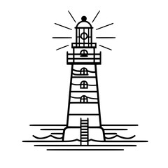 Lighthouse  icon, Lighthouse outline, Lighthouse  vector, ocean svg, ocean cliparts, clipart png, sea creatures, ship svg, Lighthouse SVG, Minimalist Line Art, sea svg, ocean svg, lighthouse, light, s