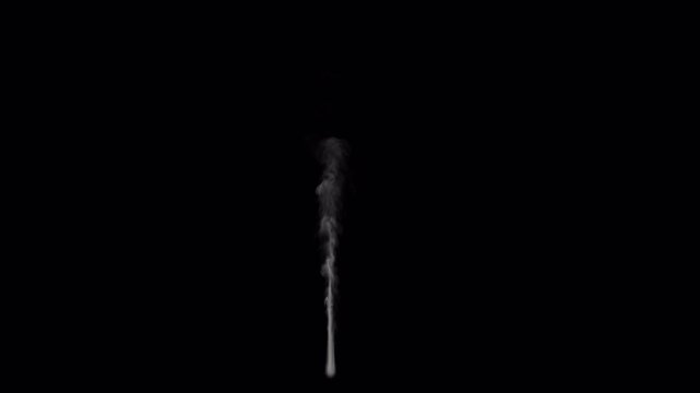 Smoke rising as if from a cigarette, cigar or ash tray with ALPHA CHANNEL for transparency, seamlessly looping video so you can make whatever duration you need, 4k 24p