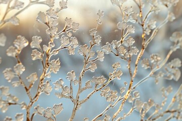Fototapeta premium Frosty Windowpane Delights