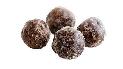 Authentic Bossche Bol Pastry, Dutch Chocolate Cream Puff on Transparent Background, Ideal for European Culinary Blogs and Bakery Menus