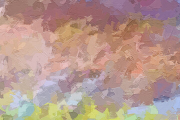 Fototapeta premium Oil paintings and various flowers, cats, dogs, chrysanthemums, scenery, houses, and homes are beautiful