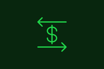 currency exchange illustration in flat style design. Vector illustration.	