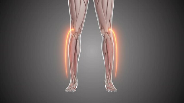 Animation of the leg muscles