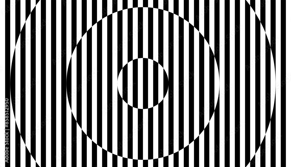 Poster trippy optical illusion lines circle. circular op art element. isolated checkered circle shape. geom