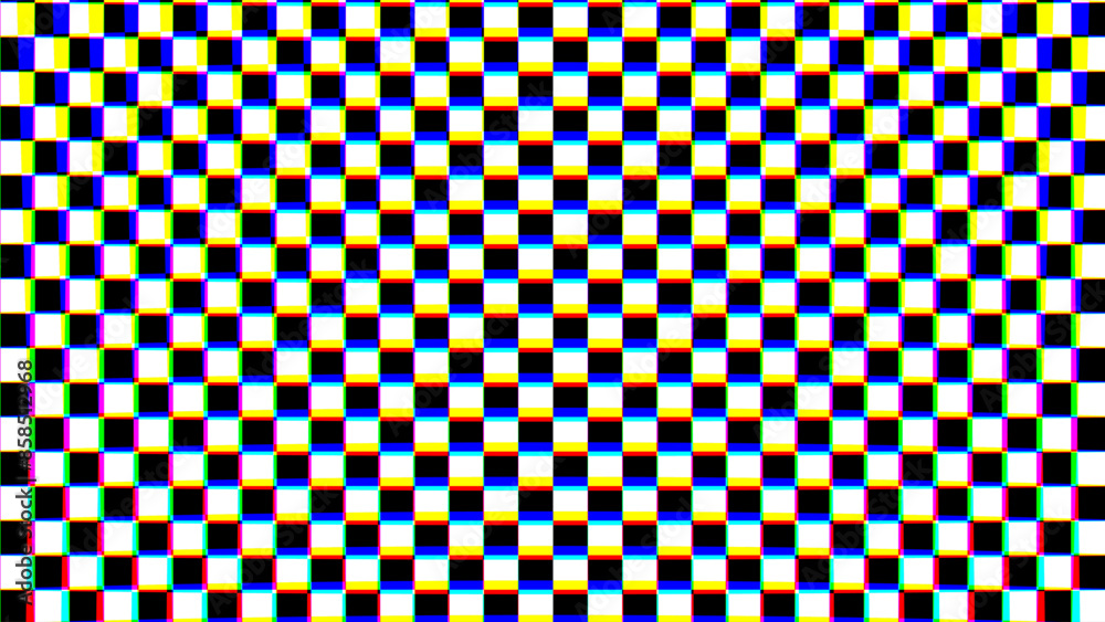 Poster distorted checkered texture background with glitch effect. graphic design element for textile, wrapp