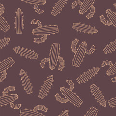 cactus seamless pattern in vector, background, fabric, wrapping, wallpaper, etc.