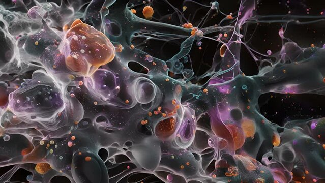 A histological section of lymph nodes showcasing the abundance of antigenpresenting cells such as macrophages and dendritic cells in this crucial organ for the immune response.