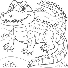 Obraz premium Fun Crocodile Coloring Pages for Kids and Adults to Enjoy