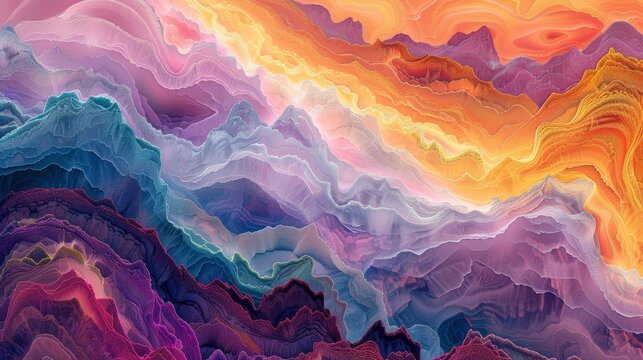 Psychedelic fractal landscape