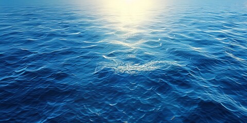 Obraz premium Calm Ocean Waves Reflecting Setting Sun