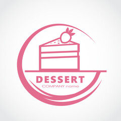 dessert cake color abstract logo