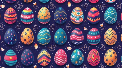 Colorful easter egg pattern