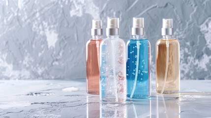 Alcohol free Hygiene Hand Sanitizer Spray in glass bottles by chemical specialists