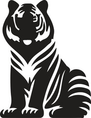 white tiger vector