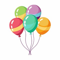 Obraz premium colorful balloons isolated on white background